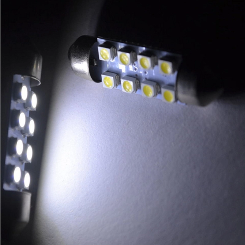 10x Car Interior 31/36/39/41mm 3528/1210 SMD 8LED Festoon LED Dome Lamp Bulb 12V