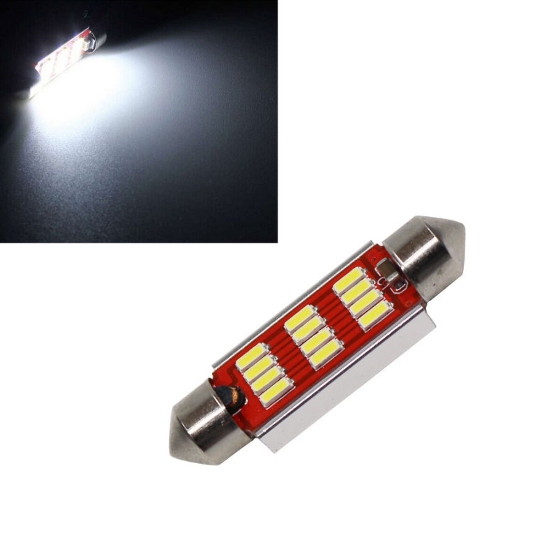 2x 41/39/36/31mm Festoon Canbus Error Free LED Bulbs for Interior Car Lights License Plate Dome Map Door Courtesy