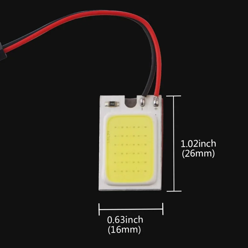 2x Led Interior Car Lights Panel Dome Lamp DC-12V Reading Light with T10 /BA9S/ Festoon Adapters