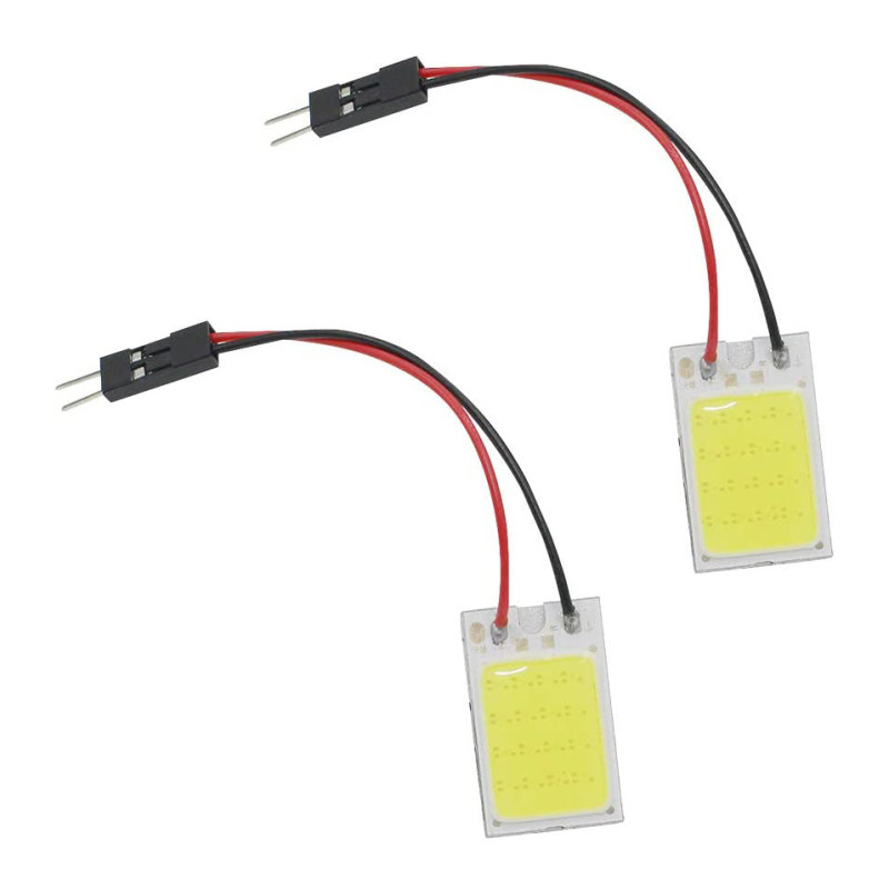 2x Led Interior Car Lights Panel Dome Lamp DC-12V Reading Light with T10 /BA9S/ Festoon Adapters