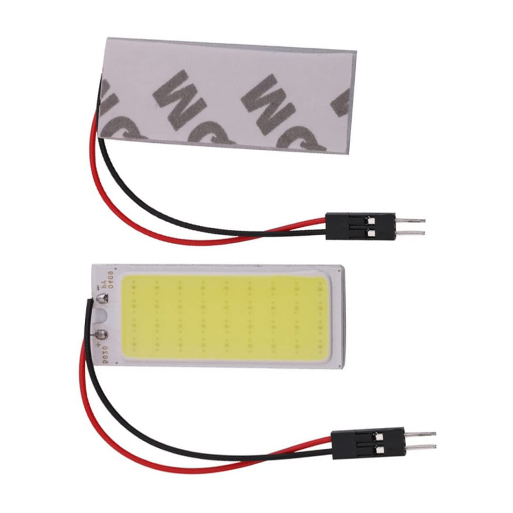 2x Led Panel Dome Light Lamp Auto Car Reading Interior Lamp DC 12V With T10 / BA9S / Festoon Adapters