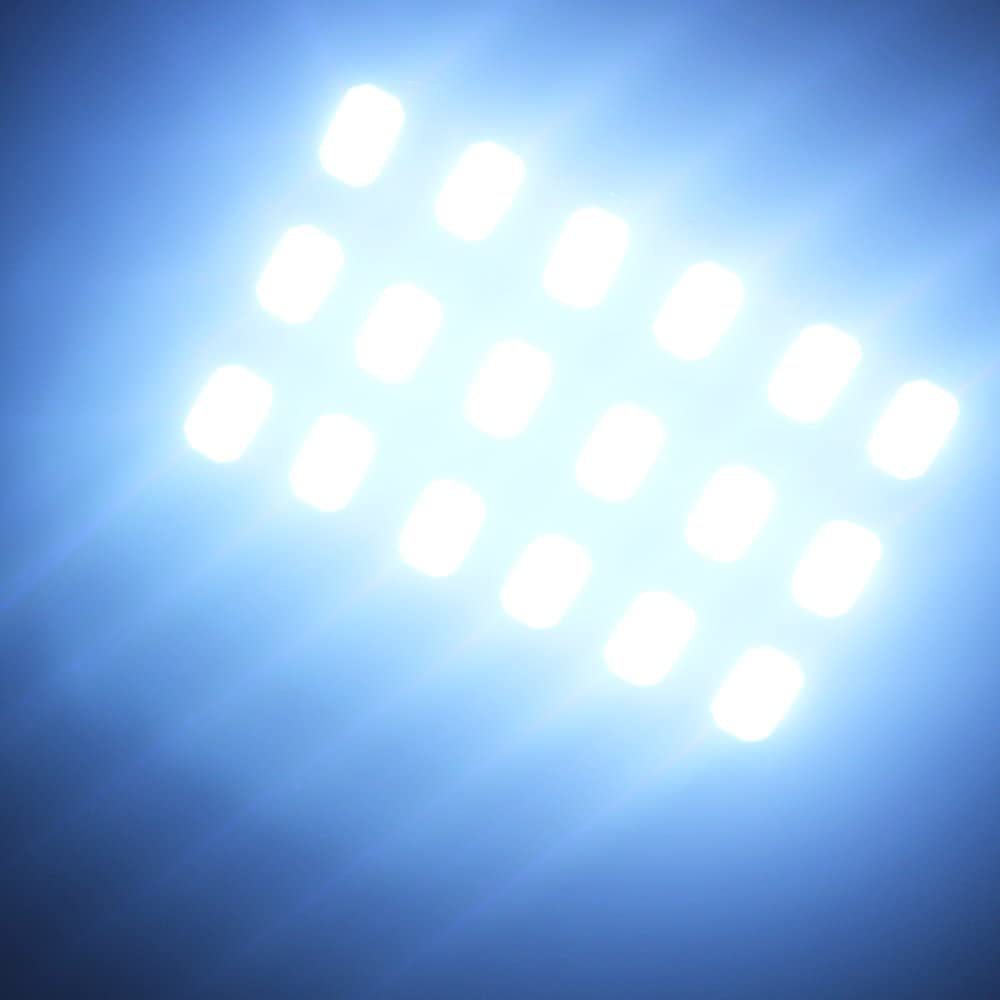 2x 5730 18SMD Led Panel Dome Light Car Map Light DC 12V with T10 / BA9S / Festoon Adapters