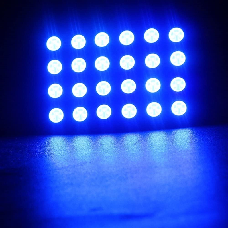 2x 5050 24SMD Led Panel Dome Light Lamp Auto Car Reading Interior Lamp DC 12V With T10 / BA9S / Festoon Adapters