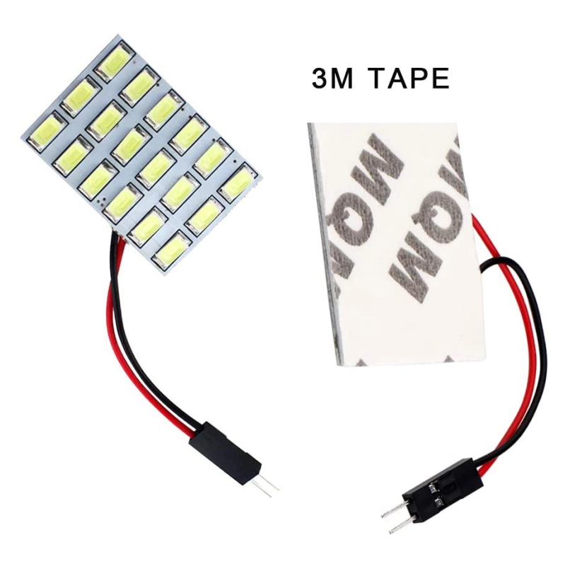 2x 5730 18SMD Led Panel Dome Light Car Map Light DC 12V with T10 / BA9S / Festoon Adapters