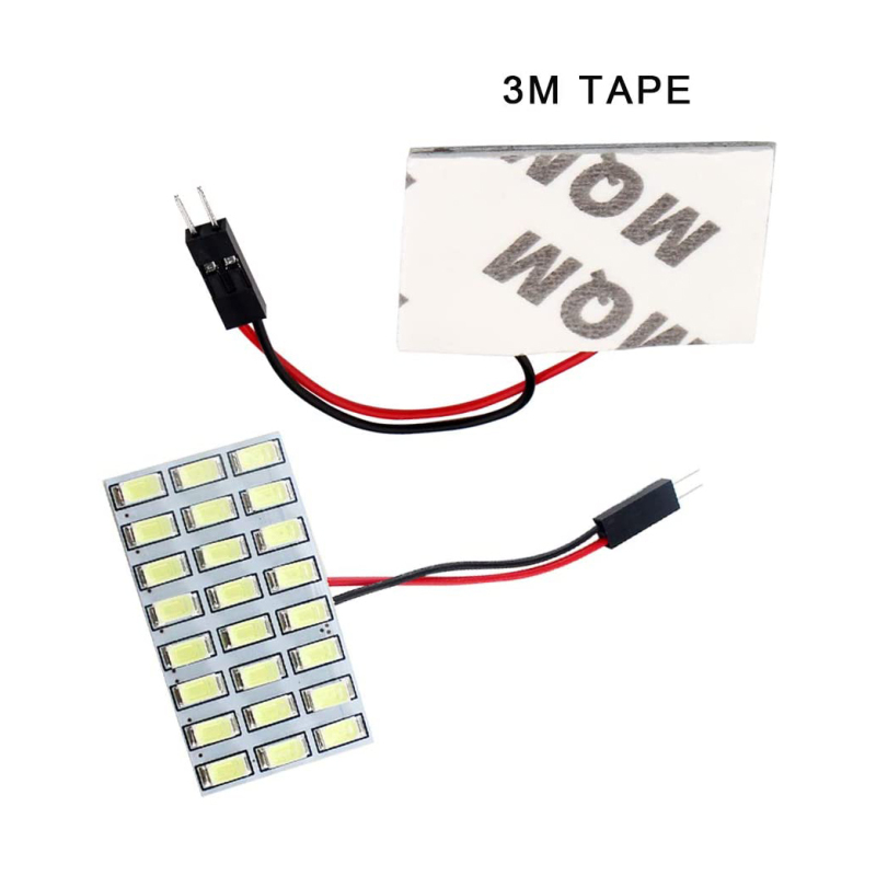 2x 5730 24SMD Led Panel Dome Light Auto Car Reading Map Light Bulb DC 12V With T10 / BA9S / Festoon Adapters