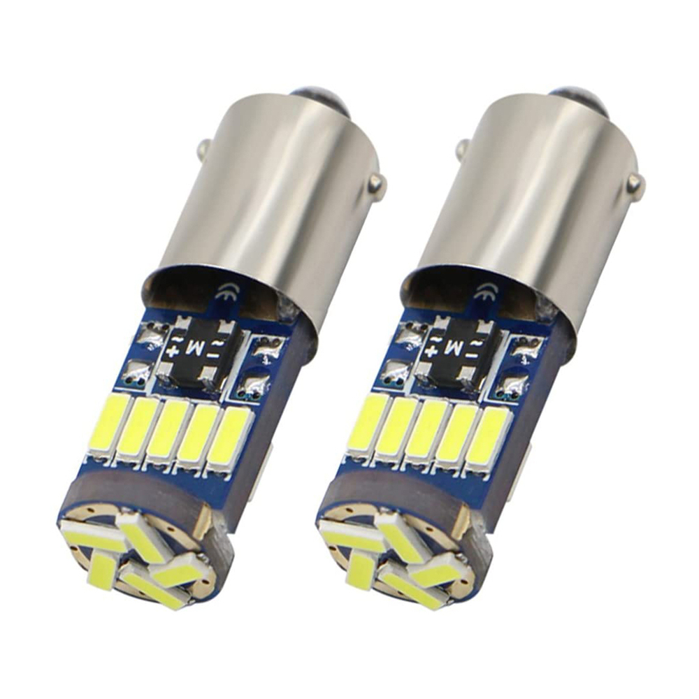 4x Canbus BA9s LED Bulb BA9S H6W T4W Parking Light Backup Reversing Side Light Bulb Error Free White Light Bulb