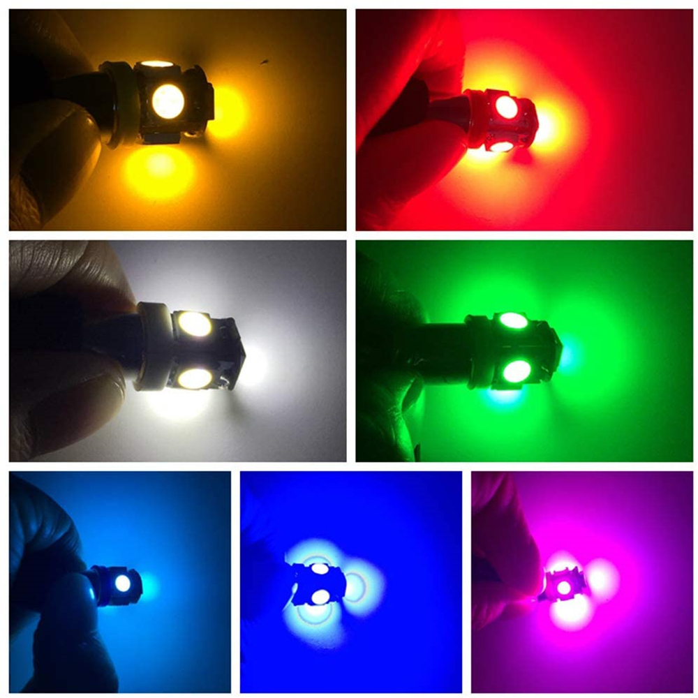 20x Car Door Light BA9S T4W 182 145 Marker Lamp Auto Led License Plate Bulb Tail Light Wedge Lamp