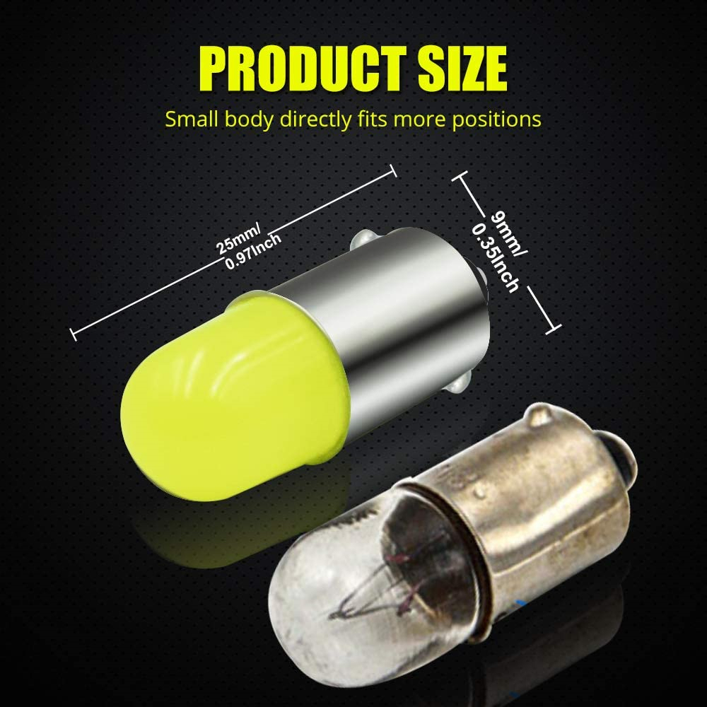 10x Mini 3D BA9S BA9 T4W 53 57 1895 64111 LED Bulbs for License Plate Side Door Interior Map Dome Parking City Dashboard Light