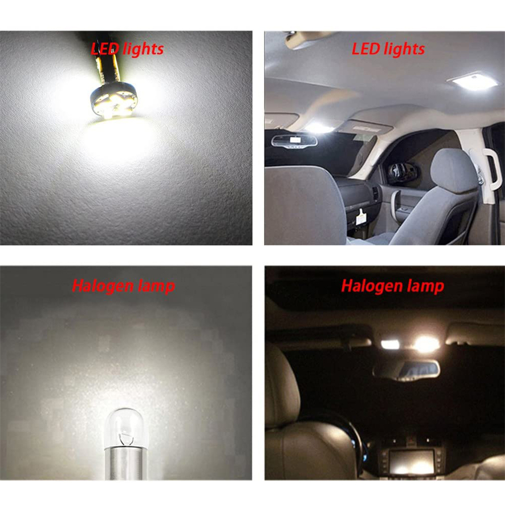 4x Canbus BA9s LED Bulb BA9S H6W T4W Parking Light Backup Reversing Side Light Bulb Error Free White Light Bulb