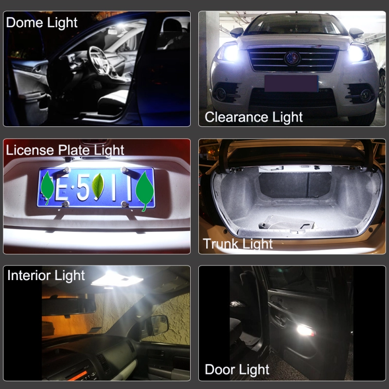 10x BA9S T4W T11 1 LED LED Car Lights for Car Dome Map Light Side Marker Lamp