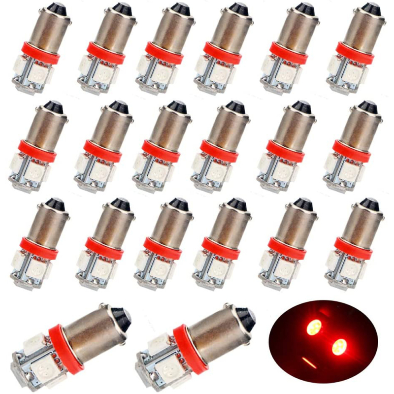 20x Car Door Light BA9S T4W 182 145 Marker Lamp Auto Led License Plate Bulb Tail Light Wedge Lamp