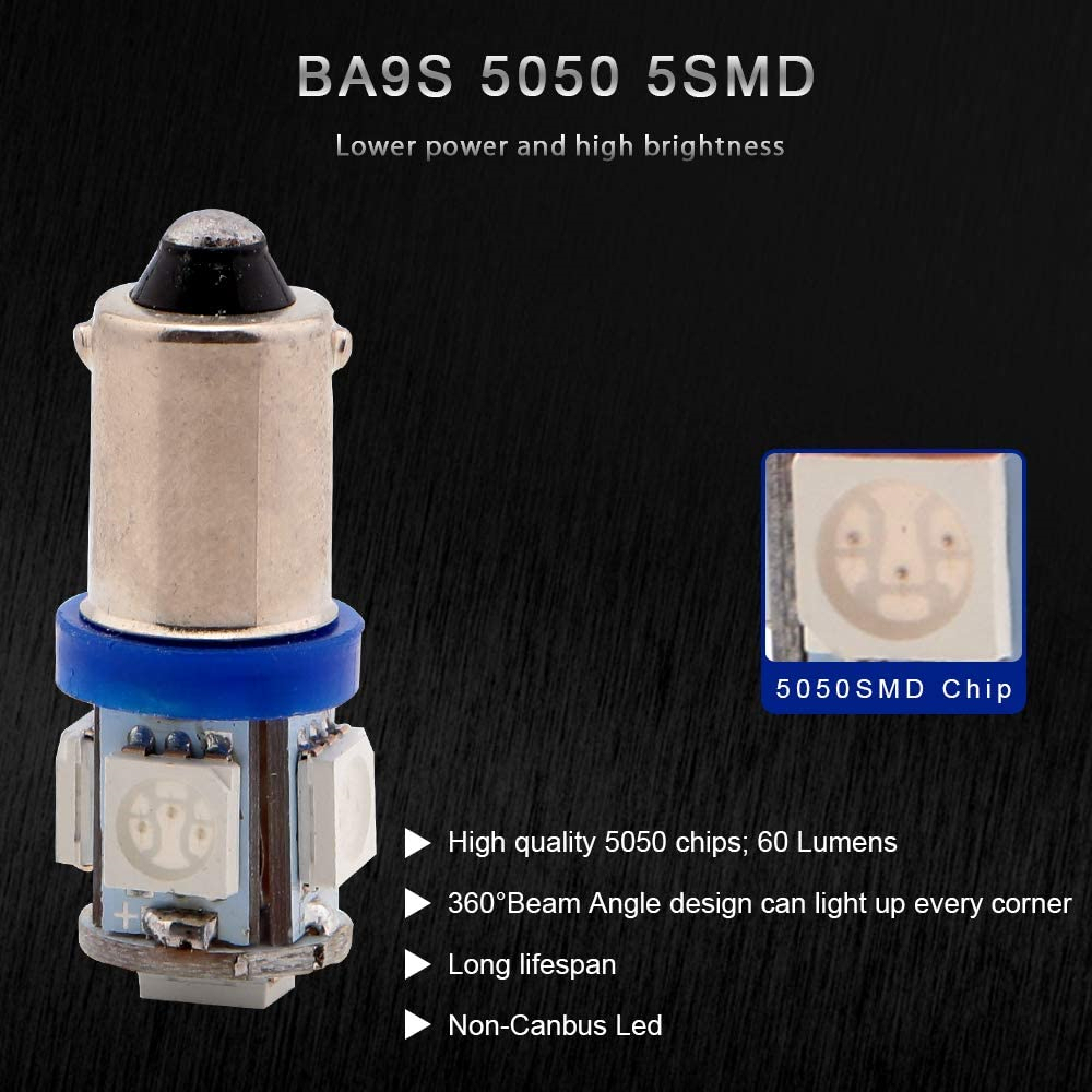 20x Car Door Light BA9S T4W 182 145 Marker Lamp Auto Led License Plate Bulb Tail Light Wedge Lamp