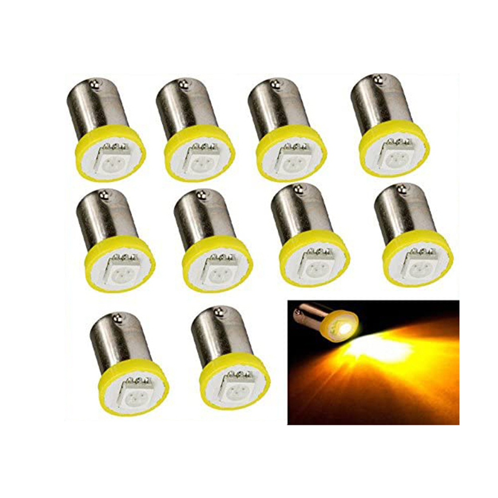 10x BA9S 5050 1SMD Canbus Error Free Interior Dome Auto Instrument Panel Light Bulb