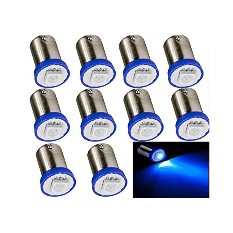 10x BA9S 5050 1SMD Canbus Error Free Interior Dome Auto Instrument Panel Light Bulb