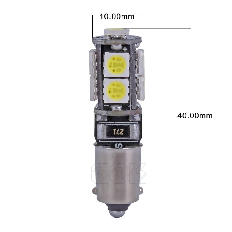 10x Led Canbus BA9S LED Light T4W H6W Bulb for Car Indicators Interior Lighting