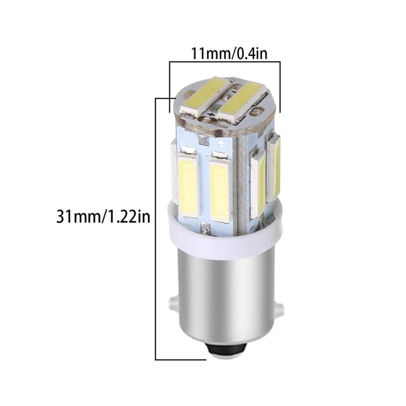 10x BA9S BA9 53 57 1895 64111 LED Bulbs for Car Side Door Courtesy Lights Dome Map Light T4W T11 Led