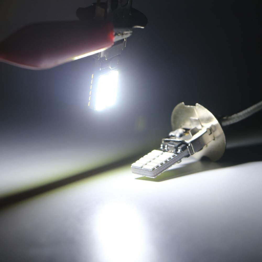 LED H3 H1 Bulbs for Universal Motorcycle Truck Car Warning Signal Lamp Fog light 360LM