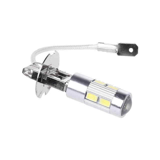 Car H3 H1 LED Fog Light 5630 10-SMD DRL Daytime Running Bulbs with Lens Lights Lamp
