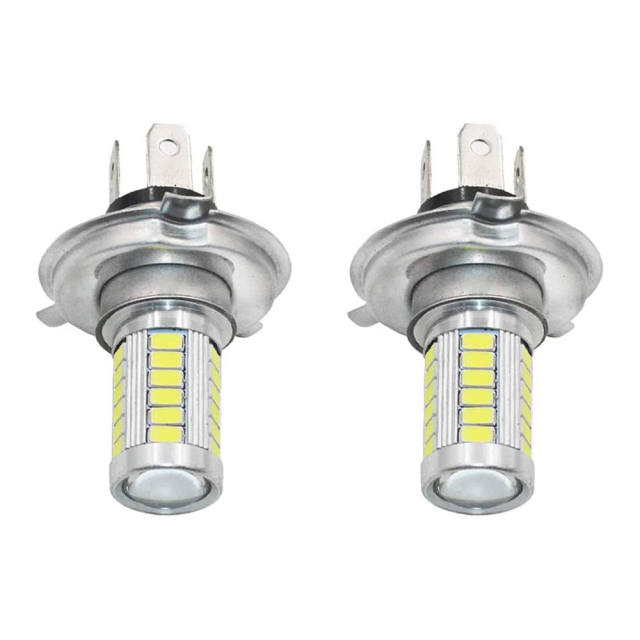 Car H4 LED Fog Light Bulbs DRL Lamp with Lens