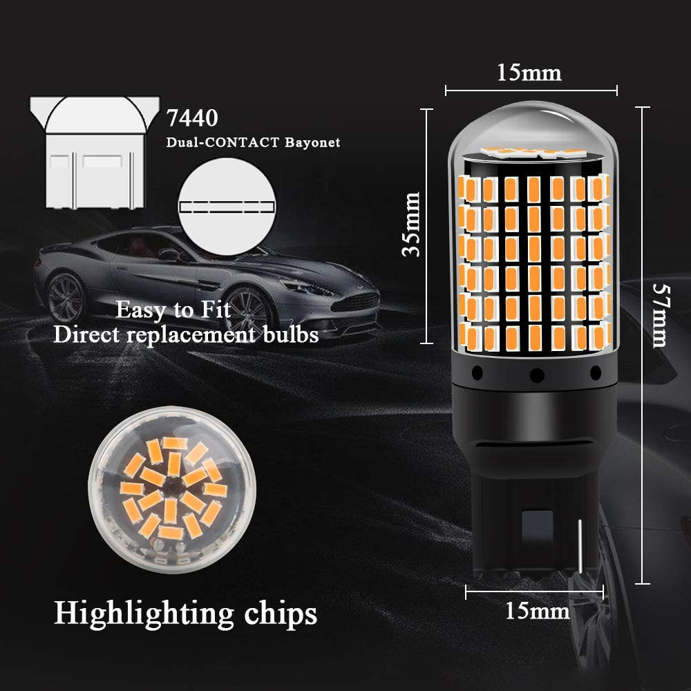 Car T20 W21/5W 7443 7440 LED for Lada Kalina Granta Vesta DRL Light Bulbs