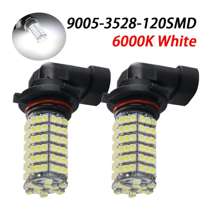 2x Car LED Fog 3528 120SMD Auto Brake Lamp H1/H3/H4/H7/H8/H11 9005 9006 Car Styling 7000K