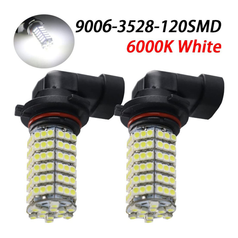 2x Car LED Fog 3528 120SMD Auto Brake Lamp H1/H3/H4/H7/H8/H11 9005 9006 Car Styling 7000K