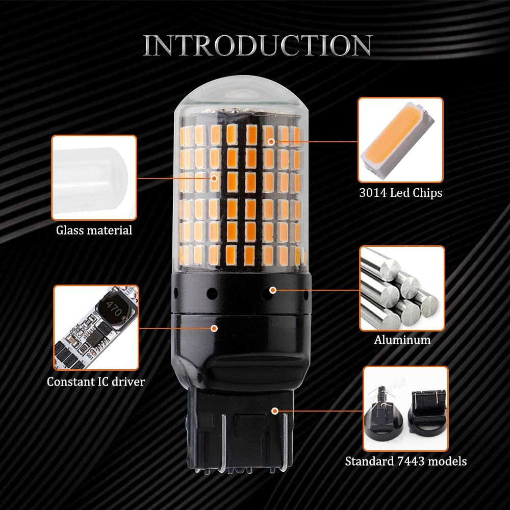 Car T20 W21/5W 7443 7440 LED for Lada Kalina Granta Vesta DRL Light Bulbs