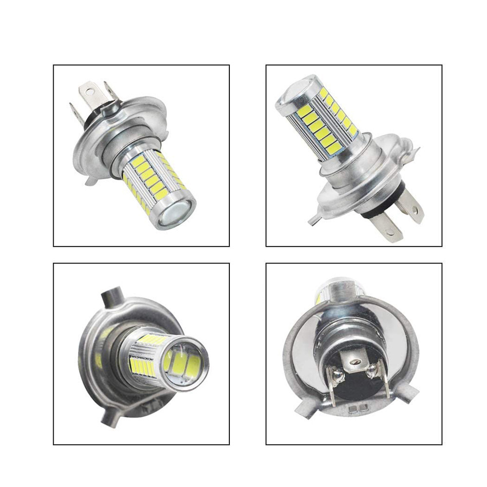 Car H4 LED Fog Light Bulbs DRL Lamp with Lens