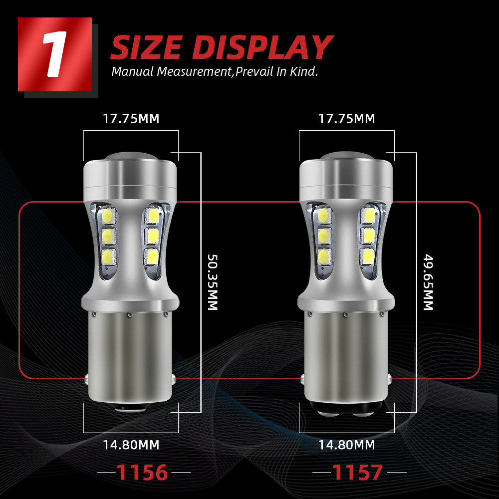 Car Led Light Bulb 1156 BA15S 1157 P21/5W BAY15D Auto Turn Signal Lights Reversing Lamp