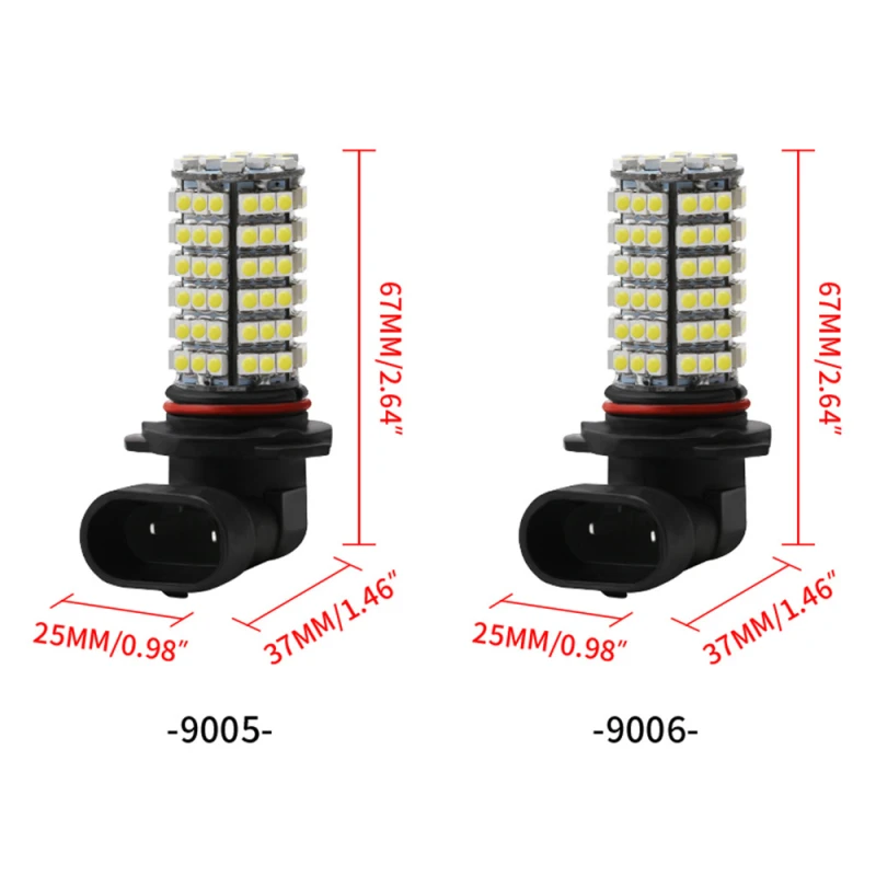 2x Car LED Fog 3528 120SMD Auto Brake Lamp H1/H3/H4/H7/H8/H11 9005 9006 Car Styling 7000K