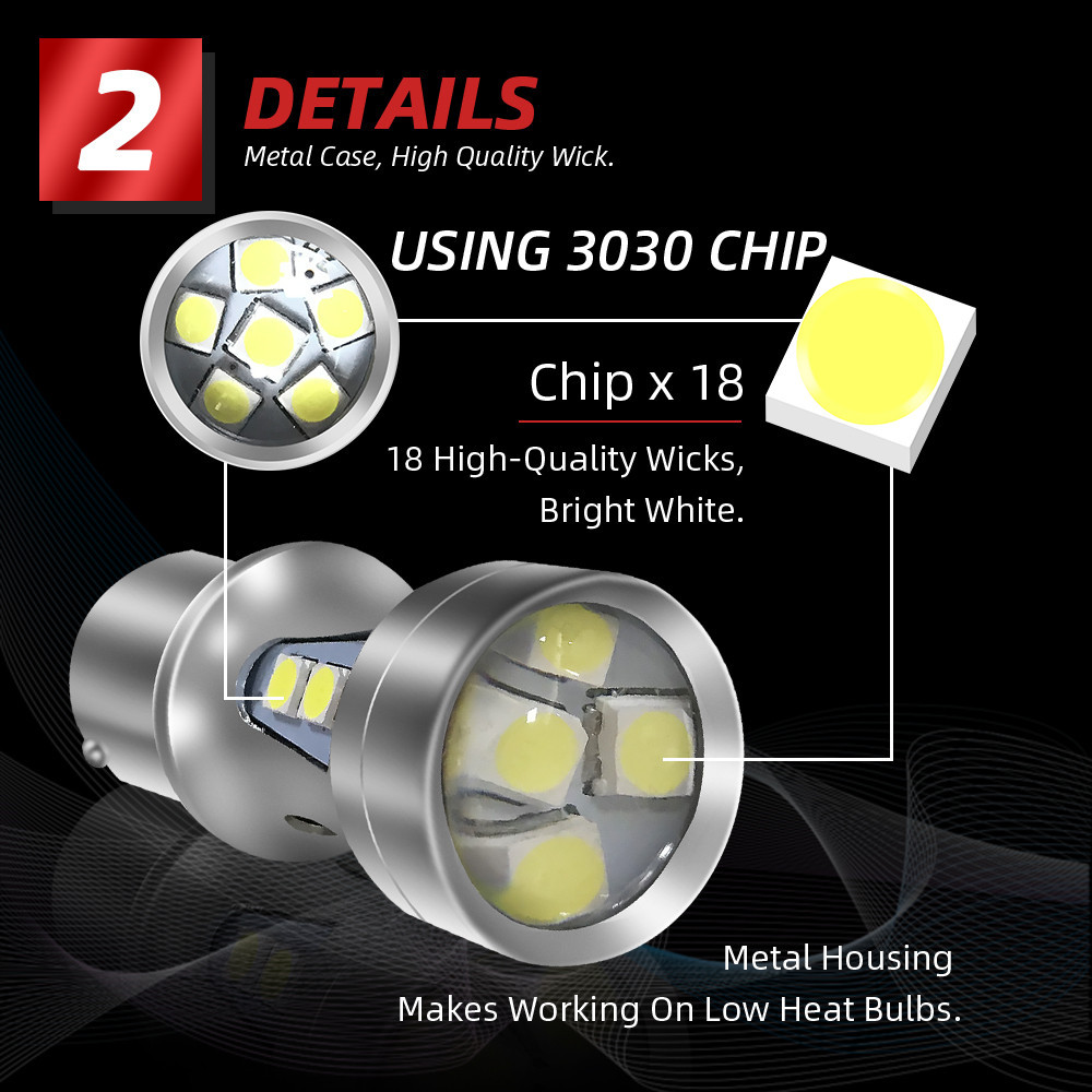Car Led Light Bulb 1156 BA15S 1157 P21/5W BAY15D Auto Turn Signal Lights Reversing Lamp