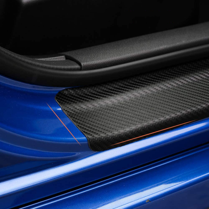 Honda Civic 10th Gen Carbon Fiber Style Threshold Bar Sticker Anti-Dirty Scuff Plate Car Door Sill Protector 2016-2020