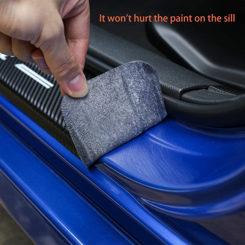 Honda Civic 10th Gen Carbon Fiber Style Threshold Bar Sticker Anti-Dirty Scuff Plate Car Door Sill Protector 2016-2020