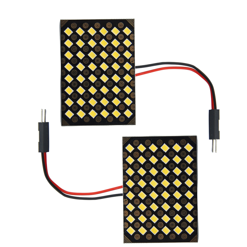 2x 2835 12/24/48SMD Led Panel Dome Light Lamp with T10 /BA9S/ Festoon Adapters