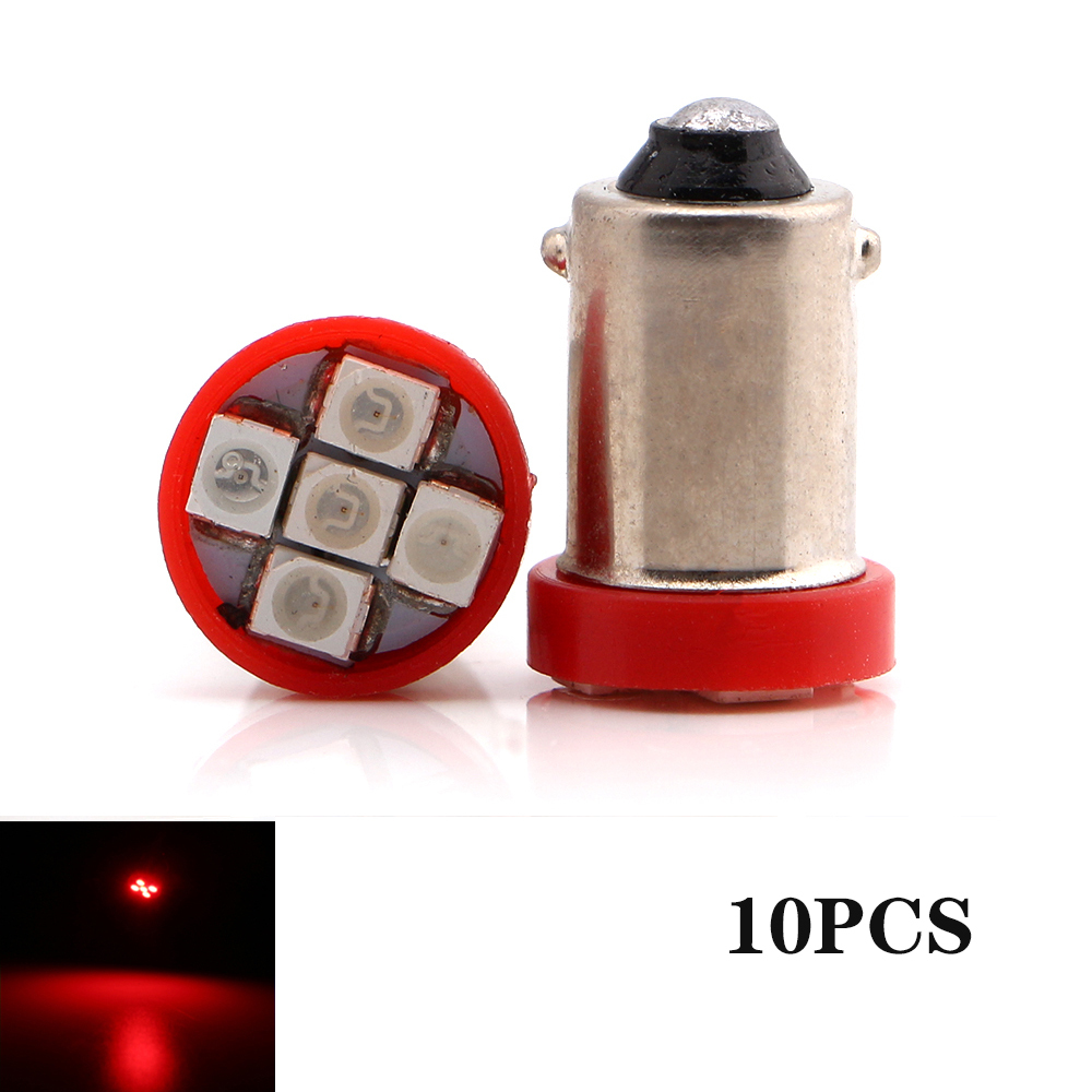 10x BA9S LED BA9 53 57 1895 64111 Car Side Door Courtesy Lights Map Dome Lamp Bulb