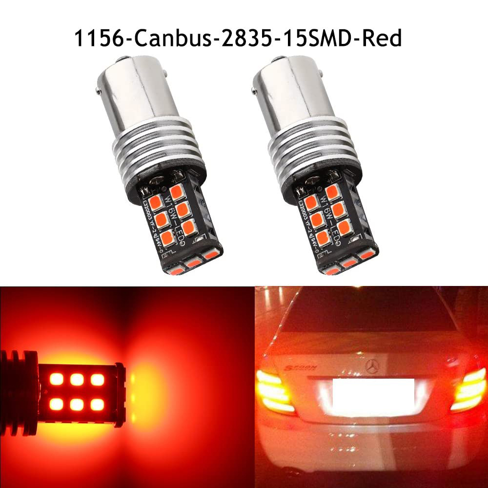 2x Canbus Error Free BA15S 1156 1141 7506 BAY15D 1157 2057 2357 7528 Reverse Backup Tail Brake Lights Turn Signal Parking Led Blubs 12V 24V