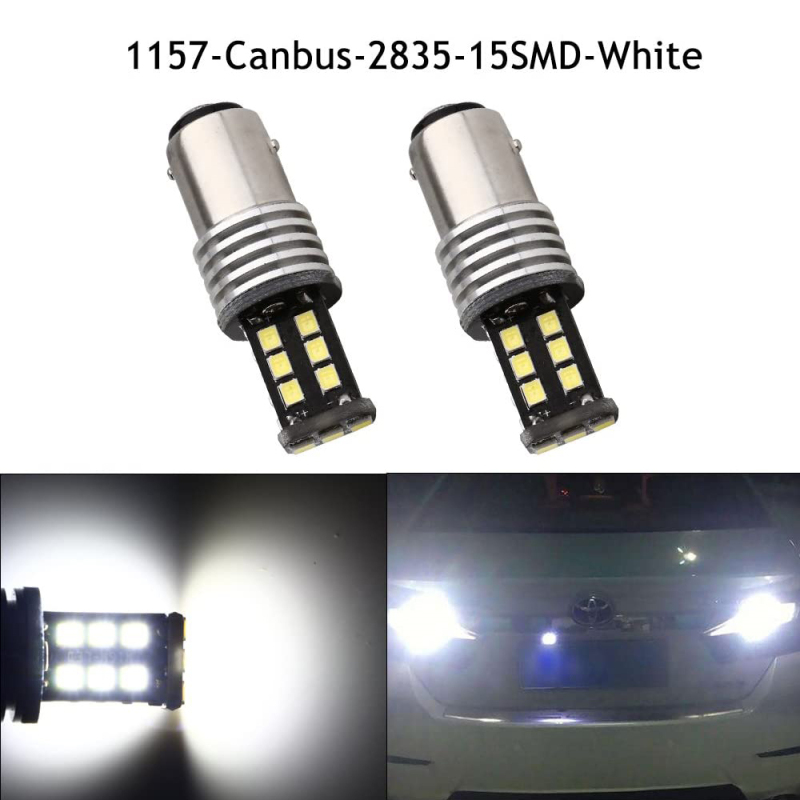 2x Canbus Error Free BA15S 1156 1141 7506 BAY15D 1157 2057 2357 7528 Reverse Backup Tail Brake Lights Turn Signal Parking Led Blubs 12V 24V