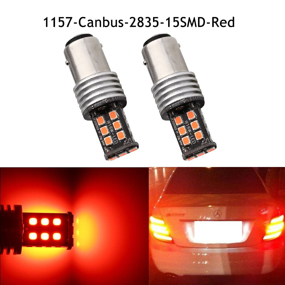2x Canbus Error Free BA15S 1156 1141 7506 BAY15D 1157 2057 2357 7528 Reverse Backup Tail Brake Lights Turn Signal Parking Led Blubs 12V 24V