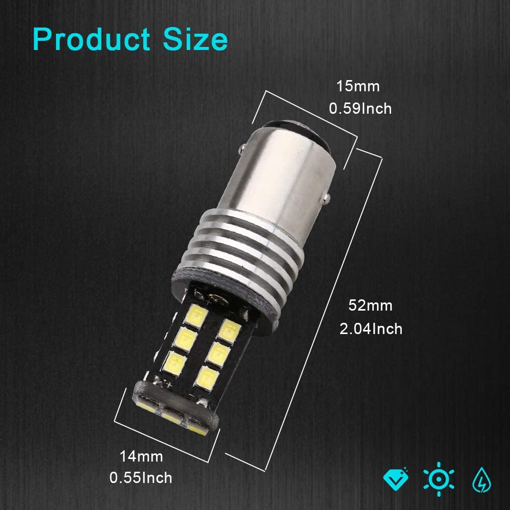 2x Canbus Error Free BA15S 1156 1141 7506 BAY15D 1157 2057 2357 7528 Reverse Backup Tail Brake Lights Turn Signal Parking Led Blubs 12V 24V