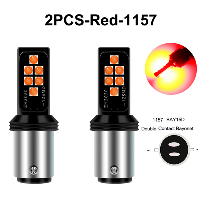 2x T20 7440 7443 LED Bulbs CanBus 1156 BA15S  1157 Bay15d Lamp for Turn Signal Tail Light