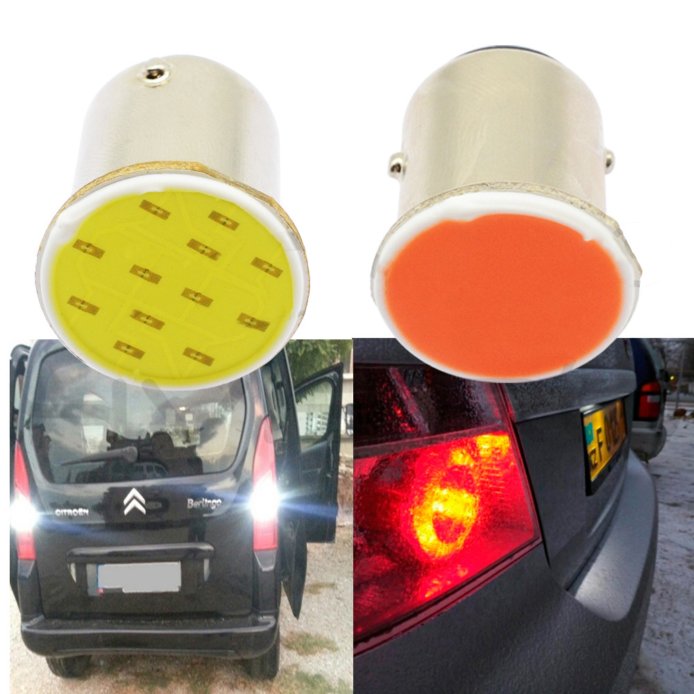 10x Cob 1156 BA15S 1157 BAY15D DC12v Down Bulb RV Trailer Truck Auto Light Parking Auto Led Backup Lamp