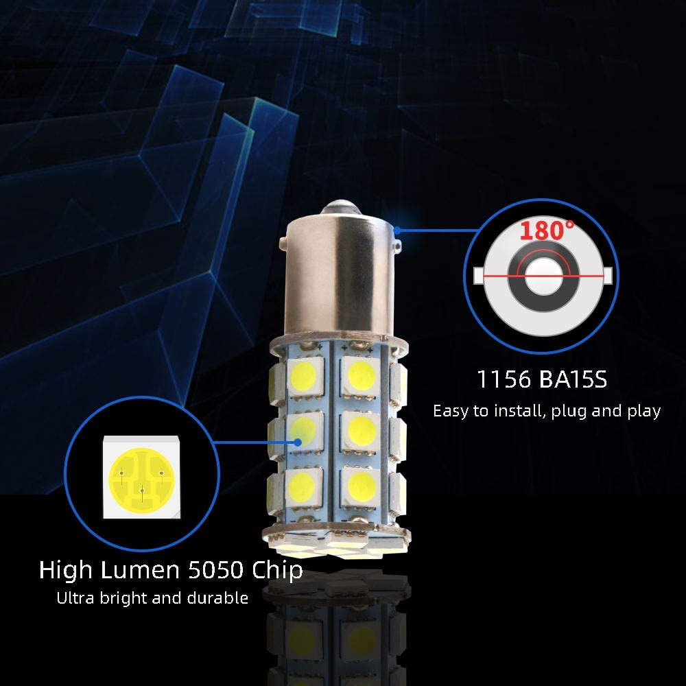 2x 1156 BA15S LED 1157 BAY15D Light for Car Rear Turn Signal lights Parking Brake Lamp Backup Bulb