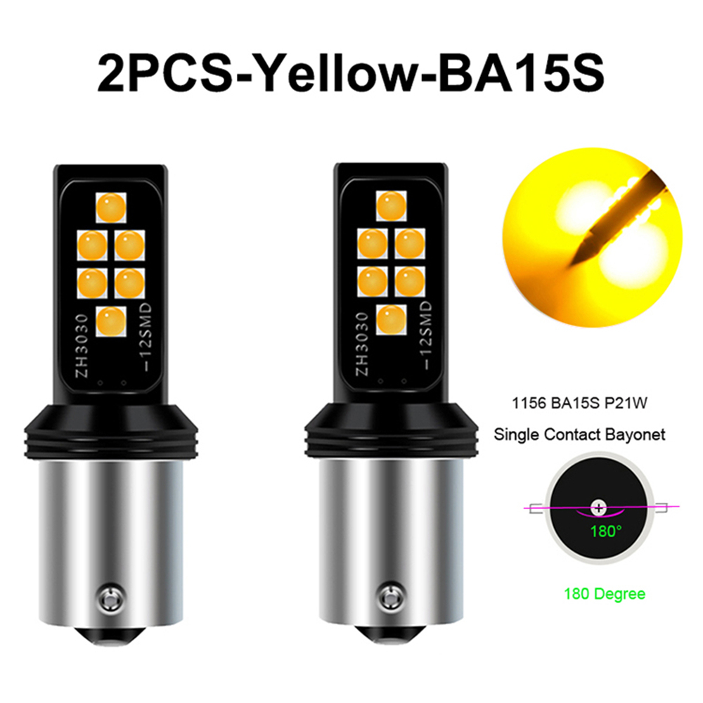 2x T20 7440 7443 LED Bulbs CanBus 1156 BA15S  1157 Bay15d Lamp for Turn Signal Tail Light