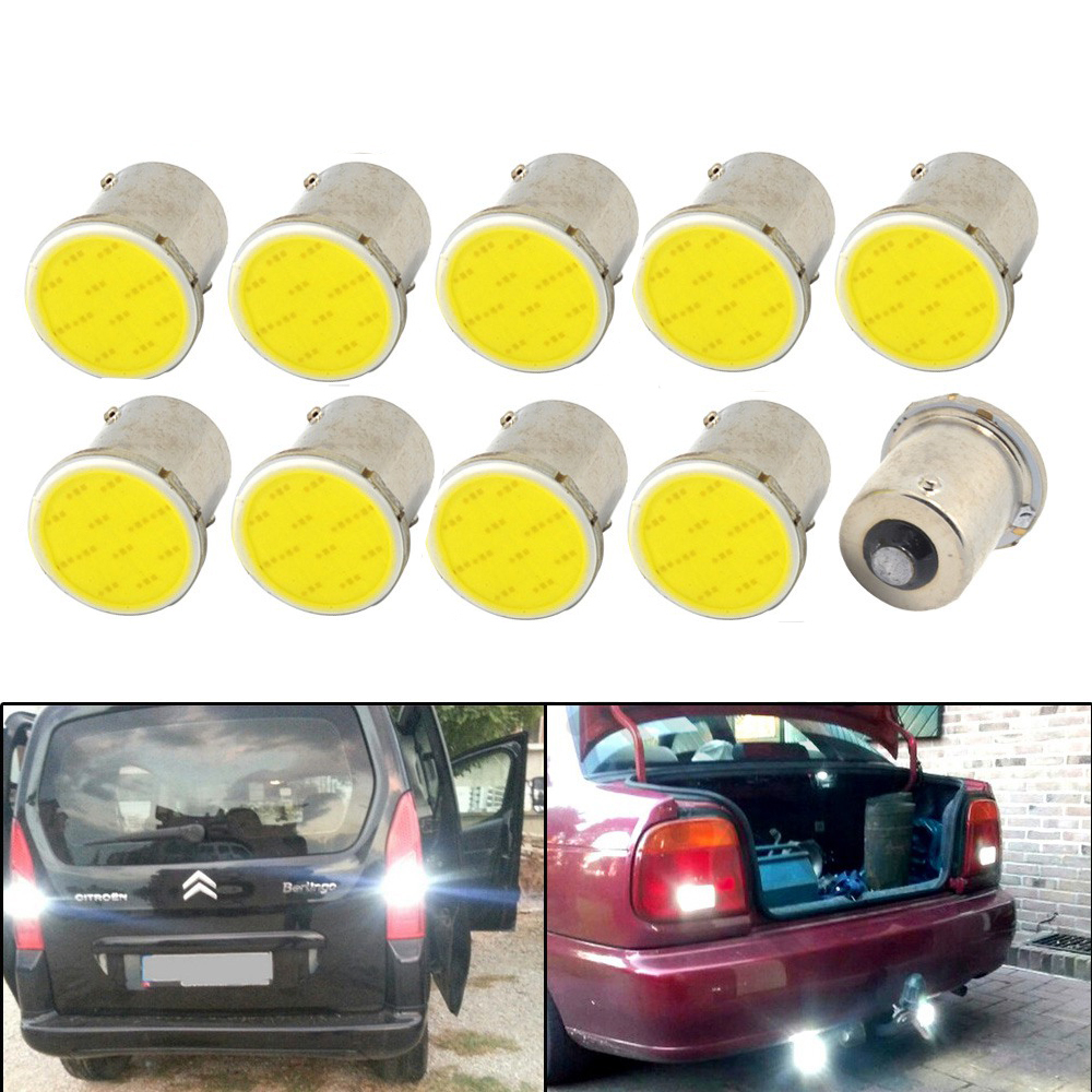10x Cob 1156 BA15S 1157 BAY15D DC12v Down Bulb RV Trailer Truck Auto Light Parking Auto Led Backup Lamp