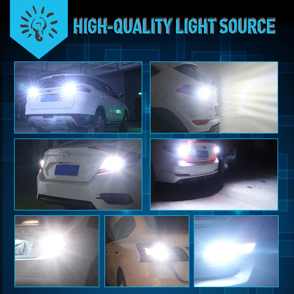 2x 1200LM Car 1157 BAY15D 1156 BA15S T15 T20 7440 7443 LED Bulbs Turn Backup Tail Signal Light
