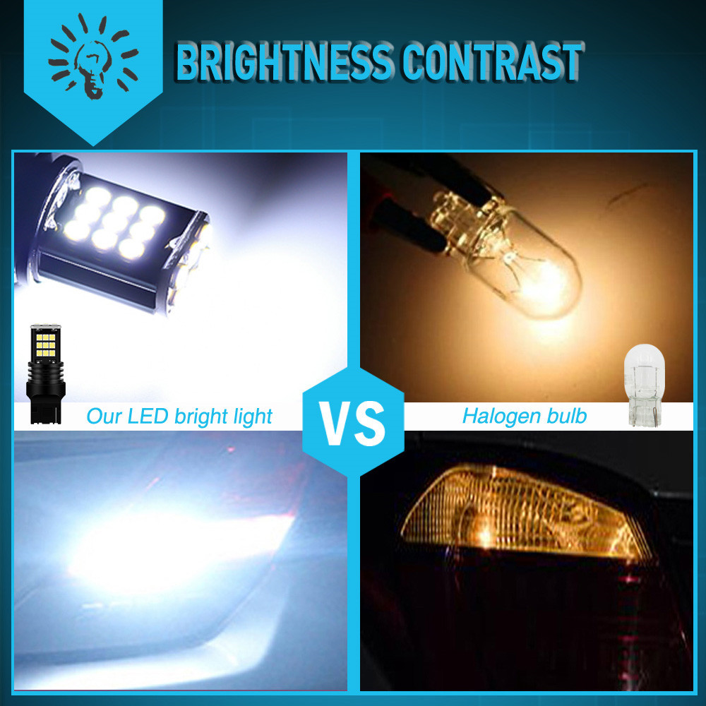 2x 1200LM Car 1157 BAY15D 1156 BA15S T15 T20 7440 7443 LED Bulbs Turn Backup Tail Signal Light