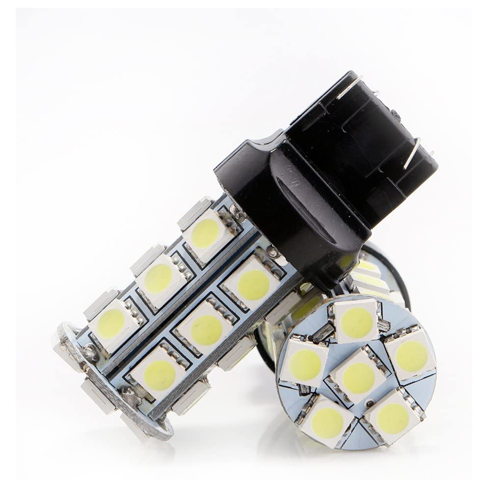 2x 7443 7444NA Wedge Base LED Replacement Bulb RV SUV MPV Car Turn Tail Signal Brake Light Backup Lamps Bulbs