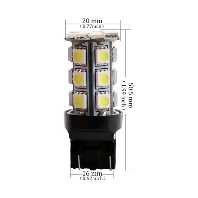 2x 7443 7444NA Wedge Base LED Replacement Bulb RV SUV MPV Car Turn Tail Signal Brake Light Backup Lamps Bulbs