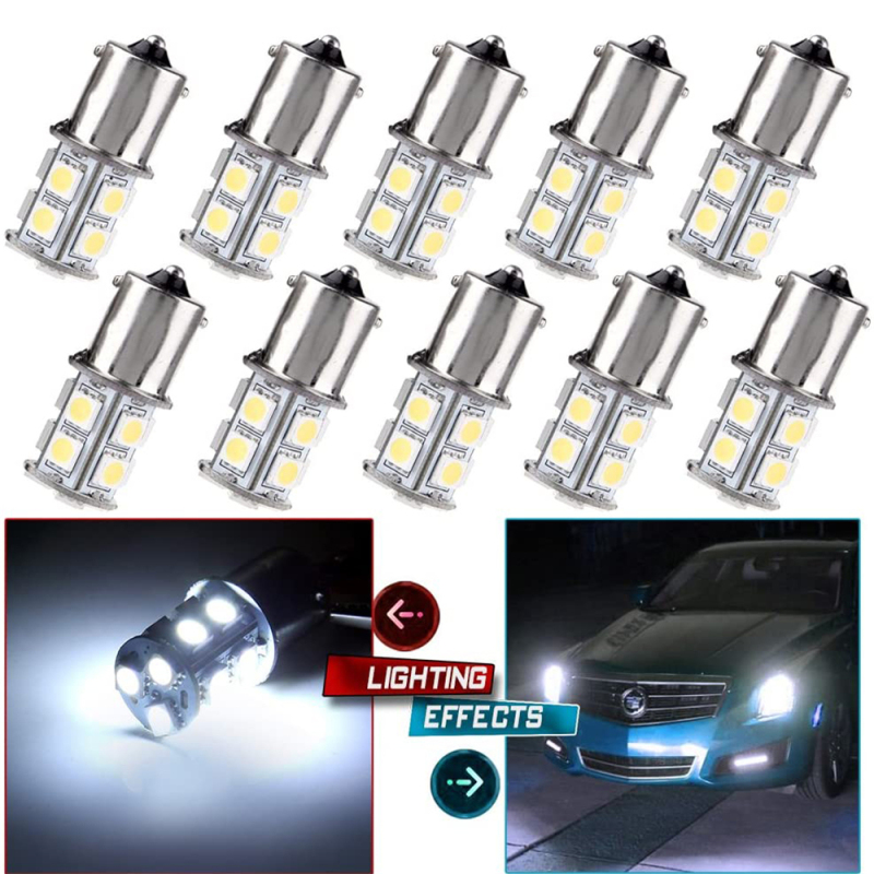 10x Car 1156 BA15S 1157 BAY15D T20 7443 LED for Turn Signal Backup Reverse Light bulbs