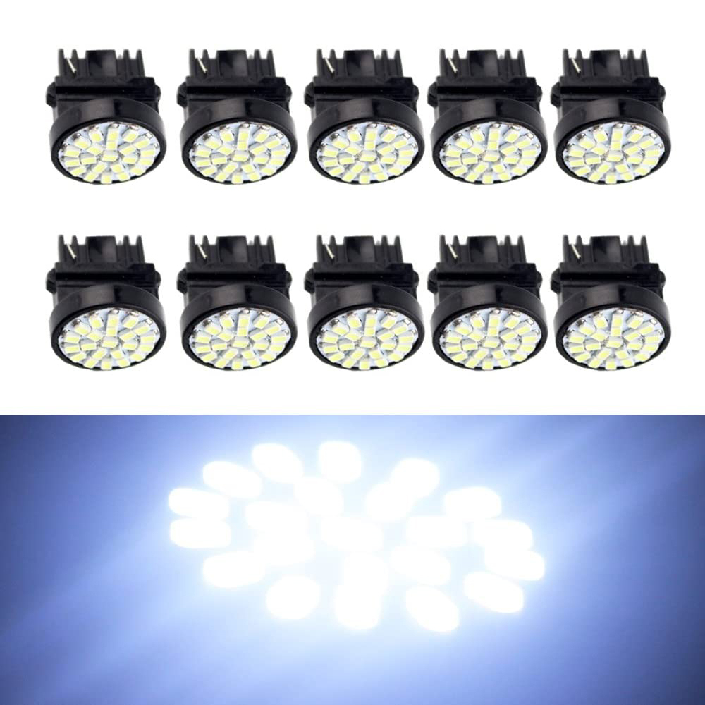 10x 3157 3156 Wedge Socket LED Bulbs for Car Backup Signal Blinker Stop Brake Tail Light Bulbs